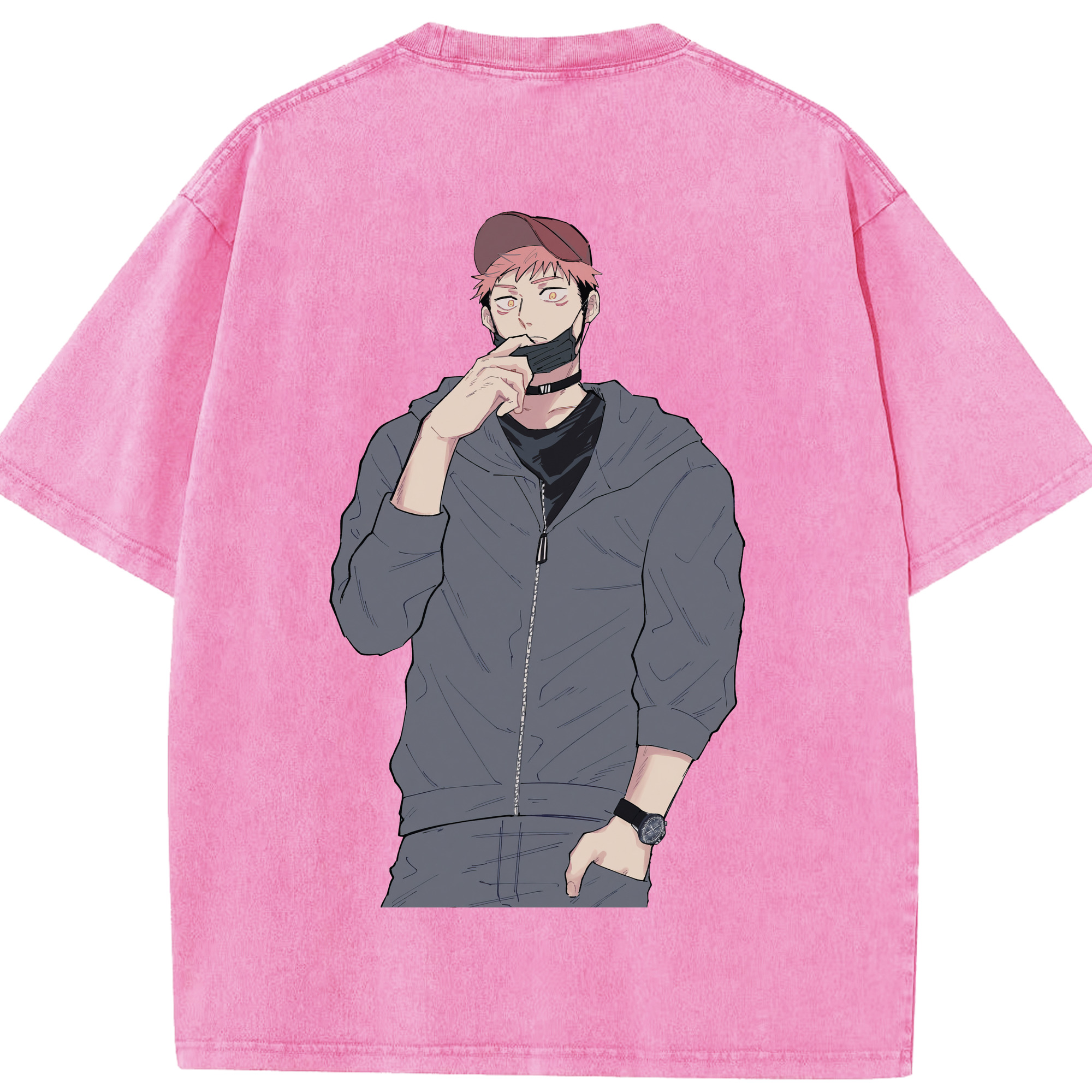 （画像用） 呪術廻戦 Jujutsu Kaisen 綿100% ヴィンテージ風 半袖Tシャツ（背面プリント）
